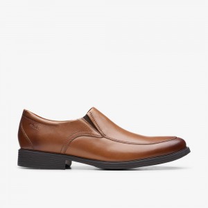 Brown Clarks Men's Whiddon Step Loafers | 870BREZKU