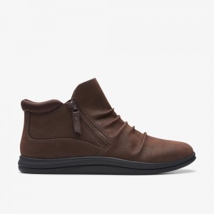 Brown Clarks Women's Breeze Range Boots | 362UMBETL