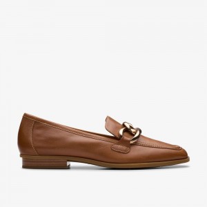 Brown Clarks Women's Sarafyna Iris Loafers | 286GJXBPC