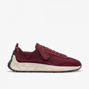 Burgundy Clarks Women's Craft Speed Sneakers | 751LCPSIF