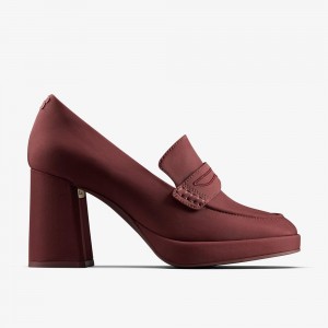 Burgundy Clarks Women's Martine Rose Loafer 2 Pumps | 870LAKRYE