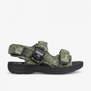 Green Clarks Men's Martine Rose Sandal 1 Flat Sandals | 560ZMDWRP