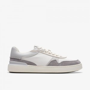 Grey Clarks Men's Court Lite Race Sneakers | 832VGBONW