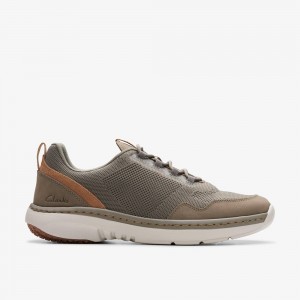 Grey Clarks Men's Pro Knit Sneakers | 971WZBALI