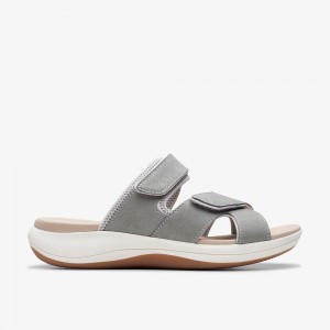 Grey Clarks Women's Mira Ease Flat Sandals | 457HYVTCS