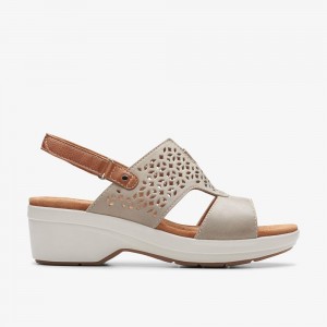 Grey Clarks Women's Tuleah Sun Heeled Sandals | 670RDNKSC