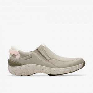 Grey Clarks Women's Wave Plateau Sneakers | 431WDSHBO