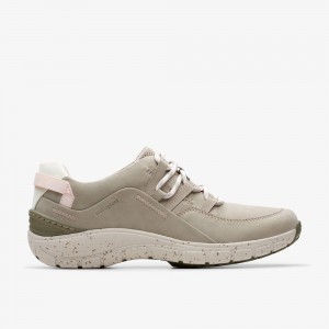 Grey Clarks Women's Wave Range Sneakers | 350FJWGZP