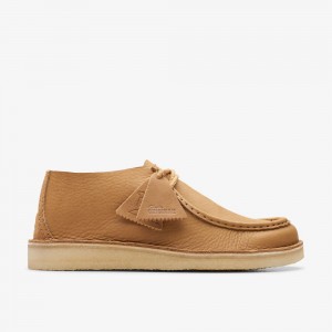 Khaki Clarks Men's Desert Nomad Loafers | 695BRFIUN