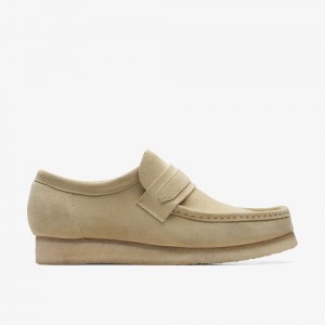 Khaki Clarks Men's Wallabee Loafer Loafers | 612AXCJVS