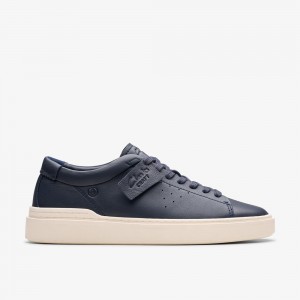 Navy Clarks Men's Craft Swift Sneakers | 194HBZQIX