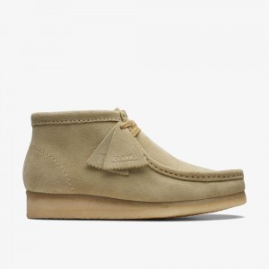 Olive Clarks Women's Wallabee Boots | 341CVHWLT