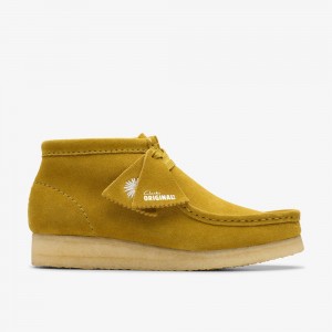 Olive Clarks Women's Wallabee Boots | 542UEAHVZ