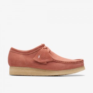 Pink Clarks Men's Wallabee Slip On Shoes | 135NCMTSY