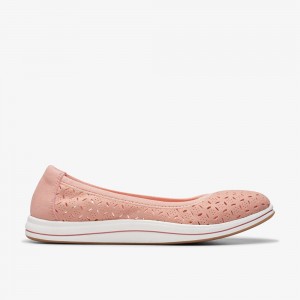 Pink Clarks Women's Breeze Roam Slip On Shoes | 306MWGOZQ