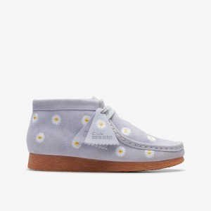 Purple Clarks Kids Wallabee Older Boots | 567HXDBTV