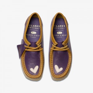 Purple Clarks Men's Wallabee X Claima Slip On Shoes | 860CVPZNA