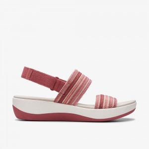 Rose Clarks Women's Arla Stroll Wedge Sandals | 576WOILZU