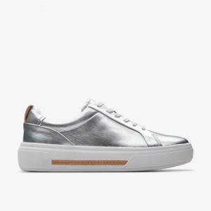 Silver Clarks Women's Hollyhock Walk Sneakers | 731FXHYJT