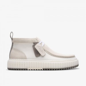 White Clarks Men's Torlite Hi Boots | 851QZXYNU