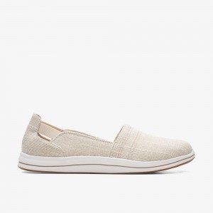 White Clarks Women's Breeze Step Ii Slip On Shoes | 980ZOKFUY