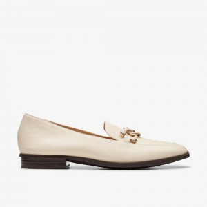 White Clarks Women's Sarafyna Rae Loafers | 218TAVXDI