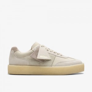 White Clarks Women's Tor 80 Sneakers | 147EPRTNF