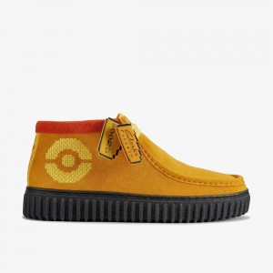 Yellow Clarks Men's Torhill Explore X Pokémon Boots | 794UGIYHL