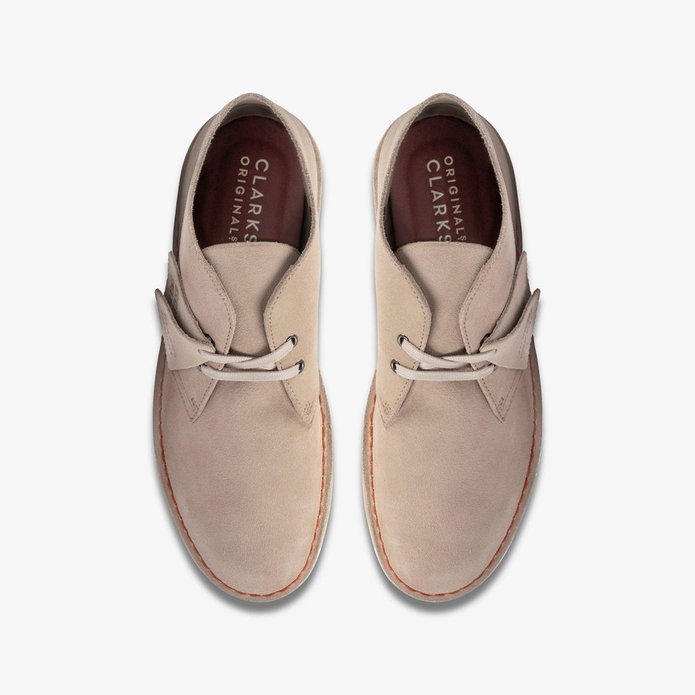 Beige Clarks Men's Desert Boots | 759CKEDJL