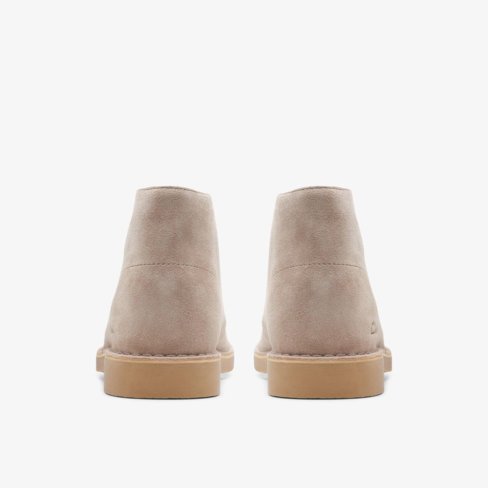 Beige Clarks Men's Desert Evo Boots | 129VNEXAW