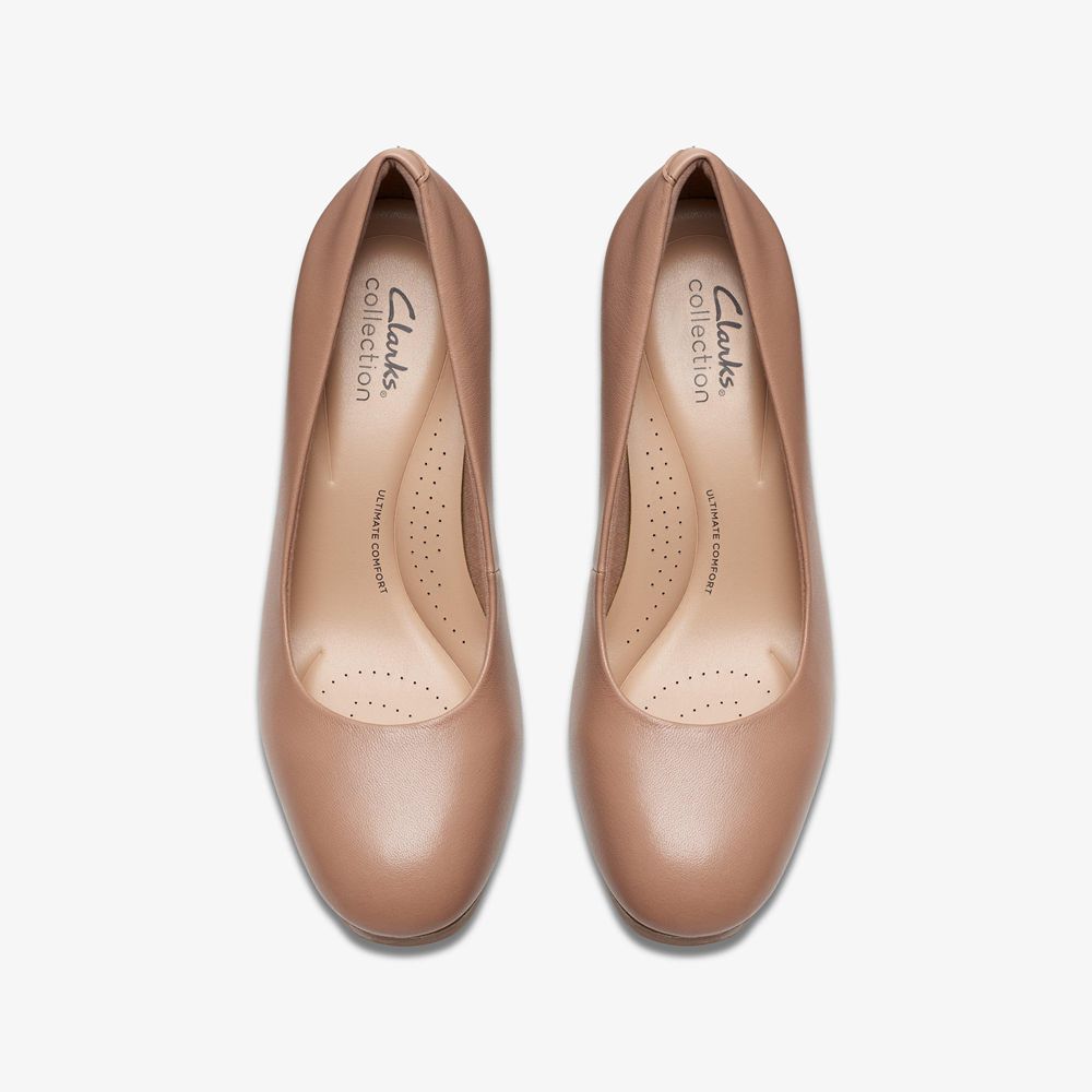 Beige Clarks Women's Ambyr2 Braley Pumps | 081MZSROU