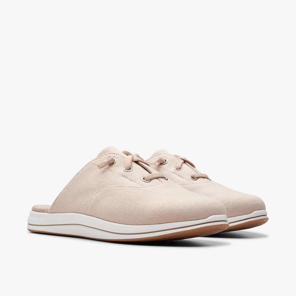 Beige Clarks Women's Breeze Clara Mules | 784ERILNJ