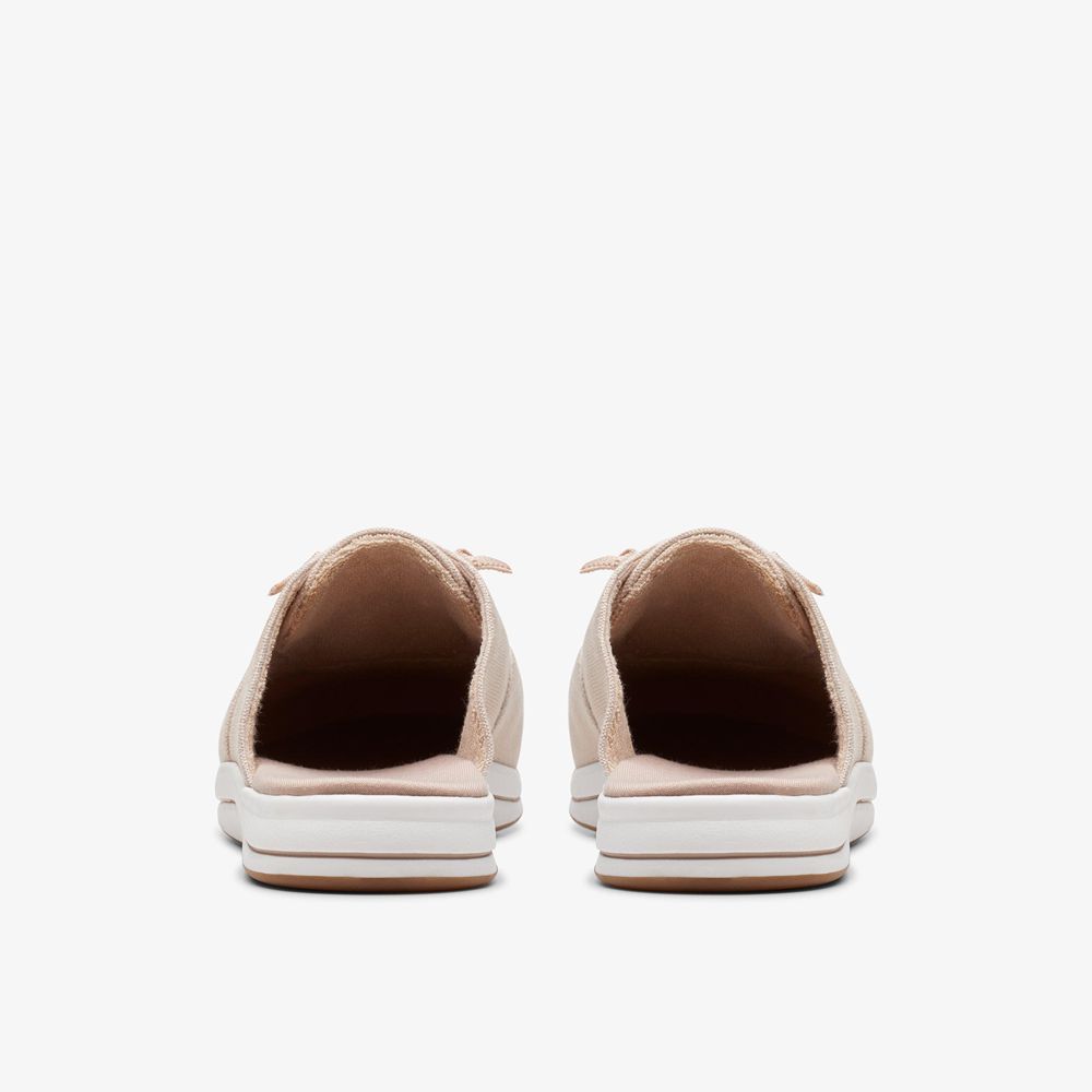 Beige Clarks Women's Breeze Clara Mules | 784ERILNJ