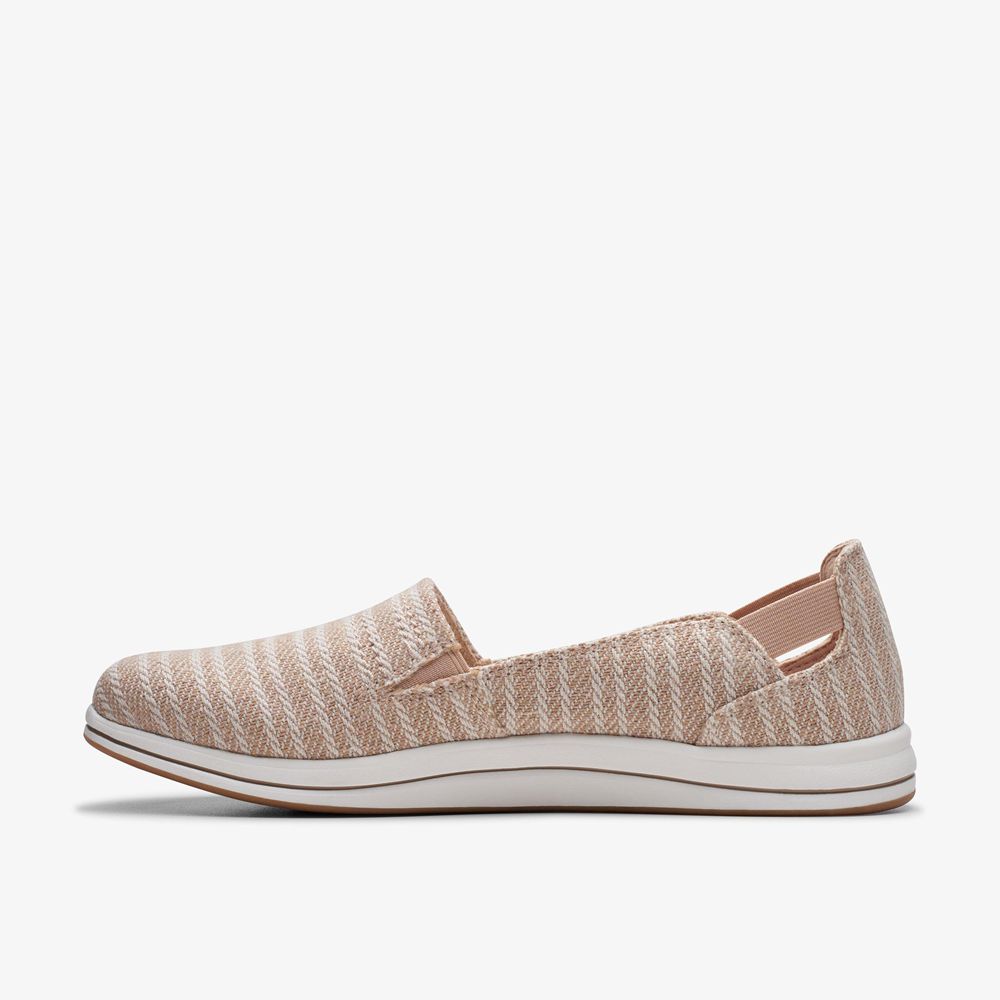 Beige Clarks Women's Breeze Step Ii Slip On Shoes | 972FYKGMI