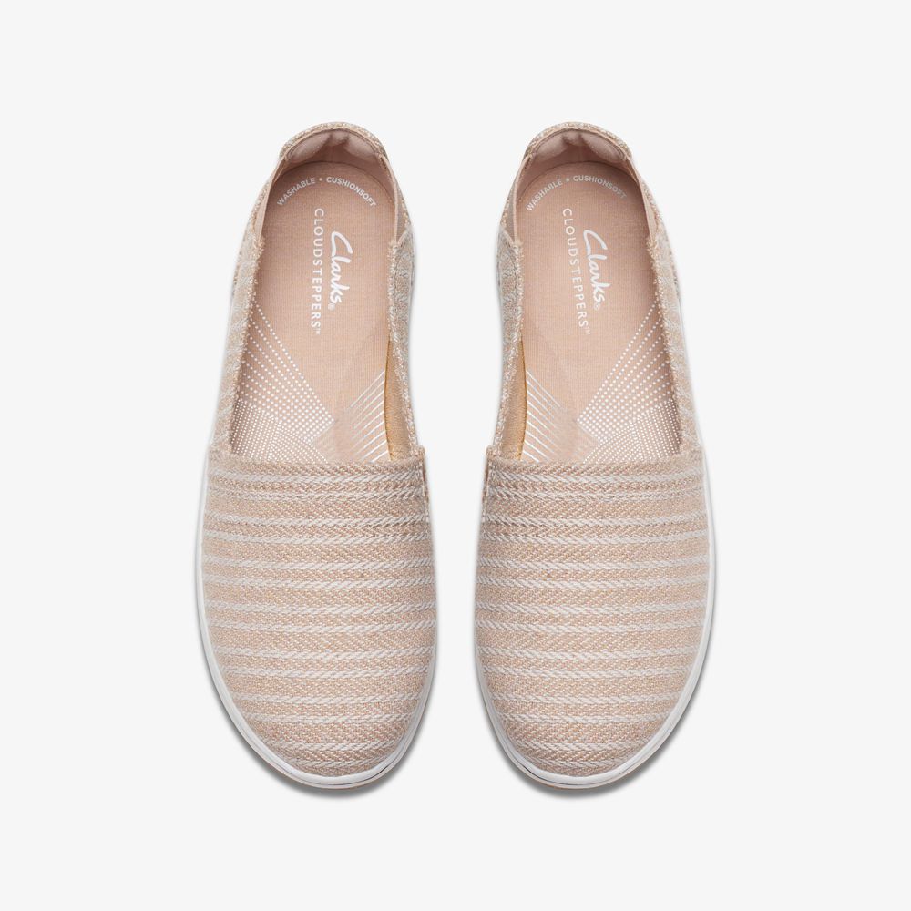 Beige Clarks Women's Breeze Step Ii Slip On Shoes | 972FYKGMI