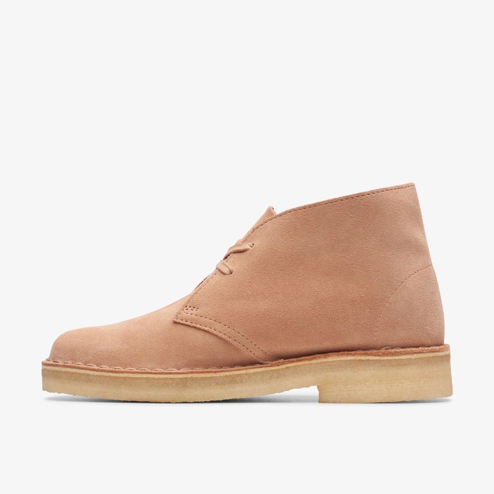 Beige Clarks Women's Desert Boots | 276ESMFQA