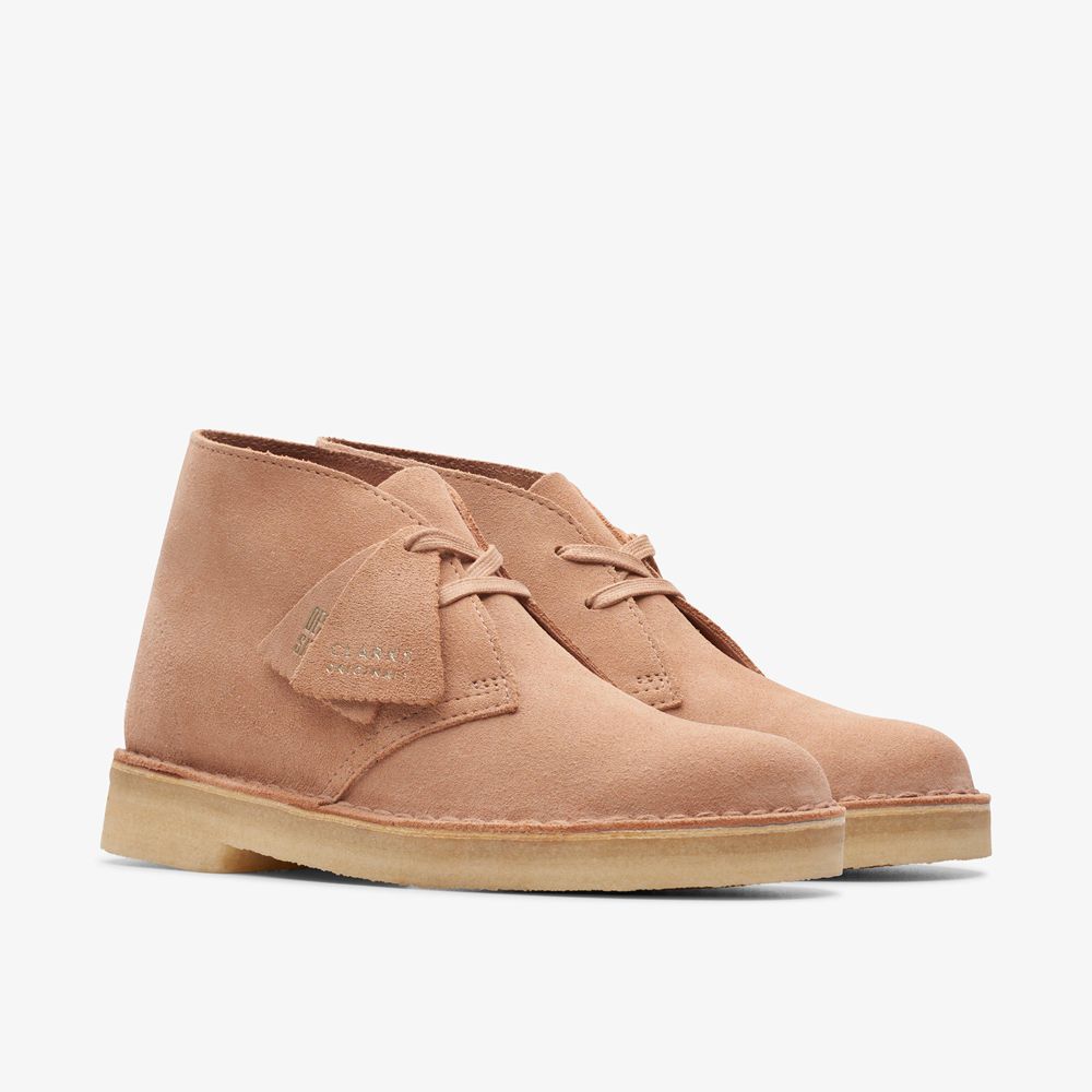 Beige Clarks Women's Desert Boots | 276ESMFQA