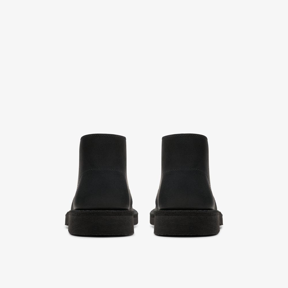 Black Clarks Kids Desert Older Boots | 796HVBZUN