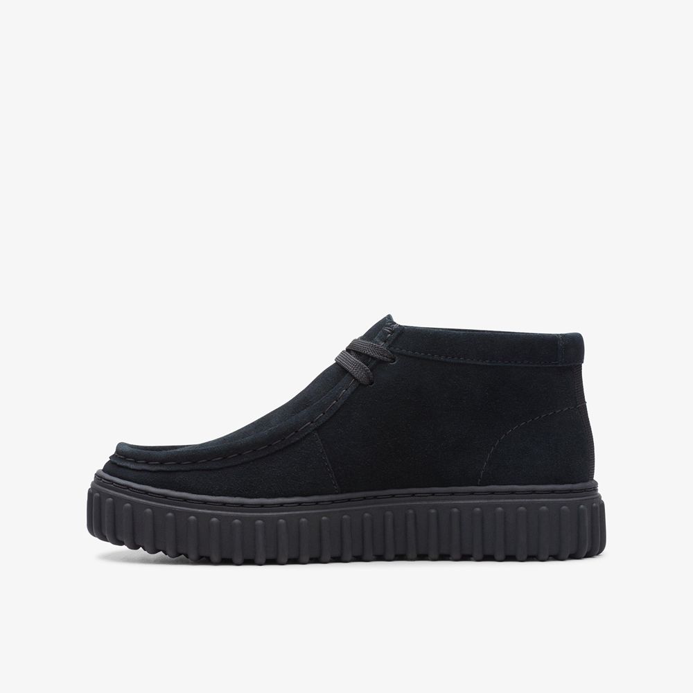 Black Clarks Kids Torhill Boots | 351COVPRZ