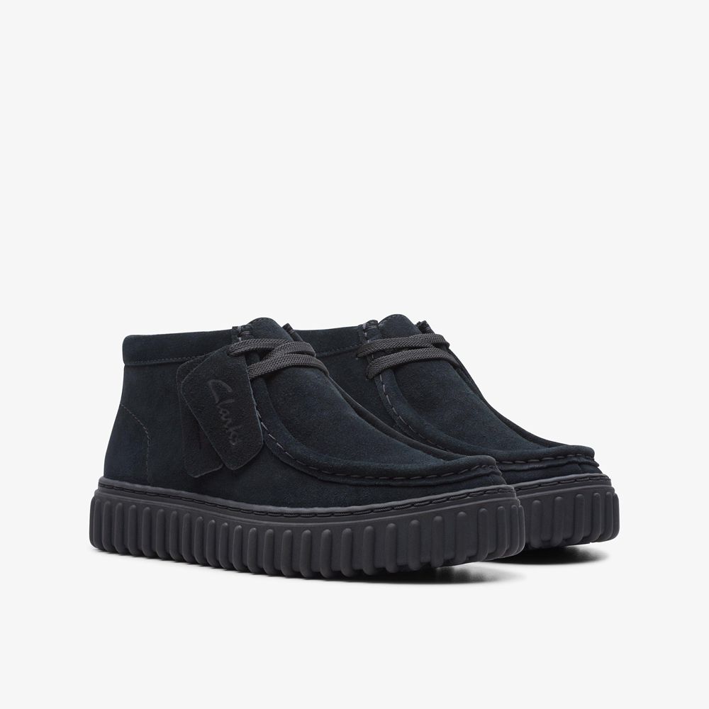 Black Clarks Kids Torhill Boots | 351COVPRZ