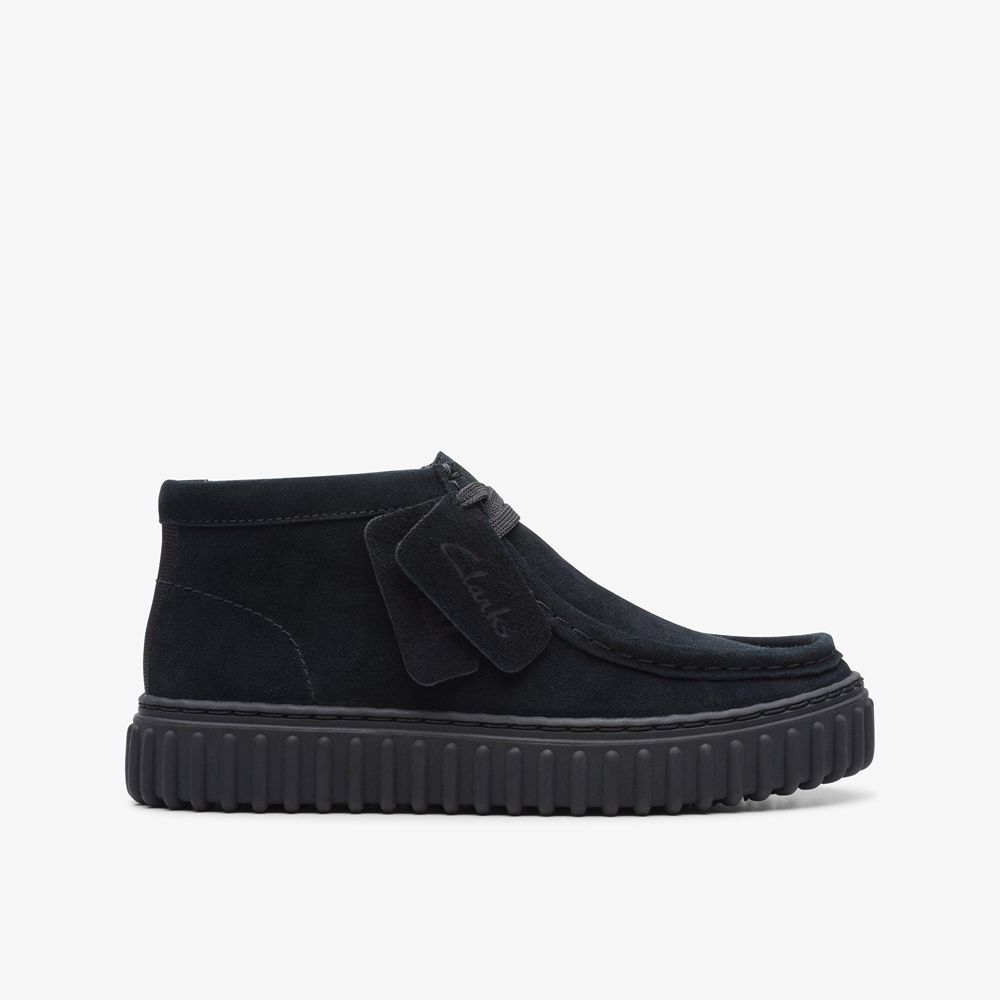 Black Clarks Kids Torhill Boots | 351COVPRZ