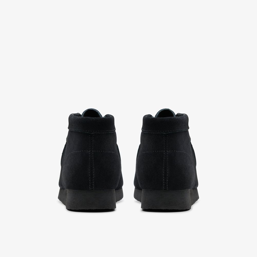 Black Clarks Kids Wallabee Older Boots | 407IBNVFG