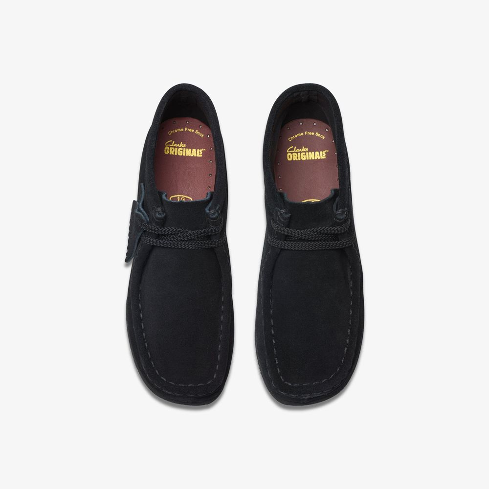 Black Clarks Kids Wallabee Older Boots | 407IBNVFG