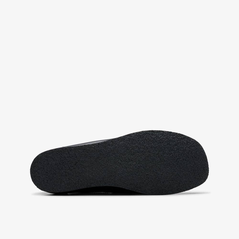 Black Clarks Kids Wallabee Older Sneakers | 761ZRCPXJ