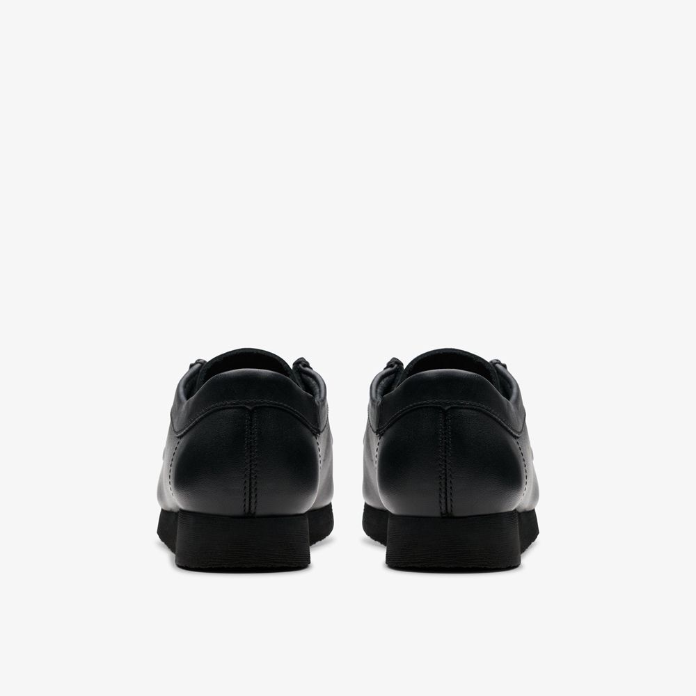 Black Clarks Kids Wallabee Older Sneakers | 761ZRCPXJ