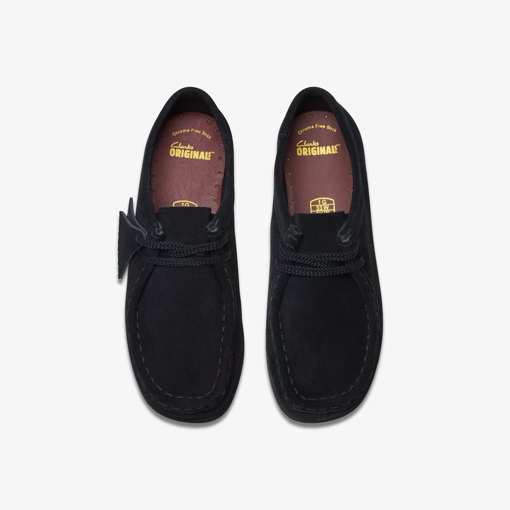 Black Clarks Kids Wallabee Older Sneakers | 867SCIQRV