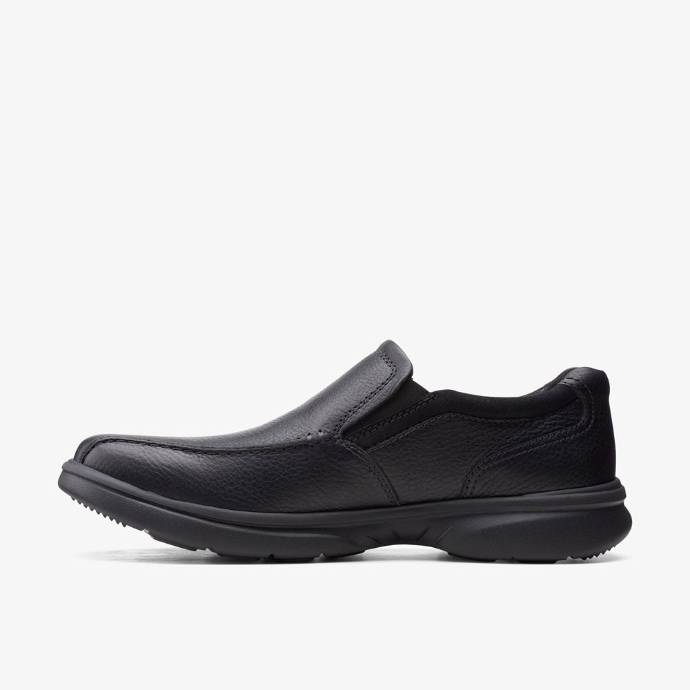 Black Clarks Men's Bradley Step Loafers | 650LGVFQX