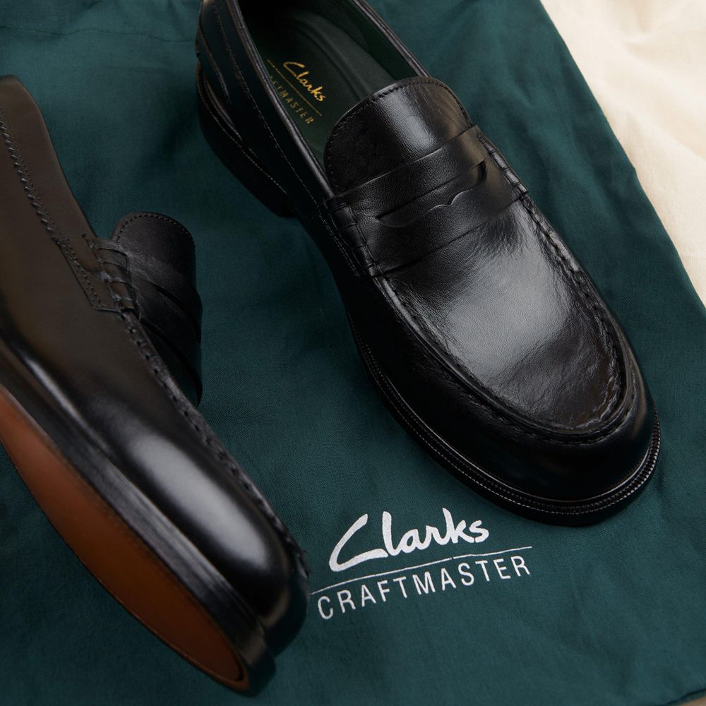 Black Clarks Men's Craft James Lo Oxfords | 218RZVGNU