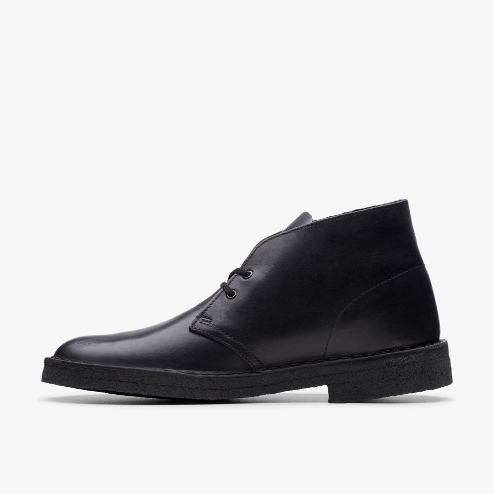 Black Clarks Men's Desert Boots | 325HGJRPE