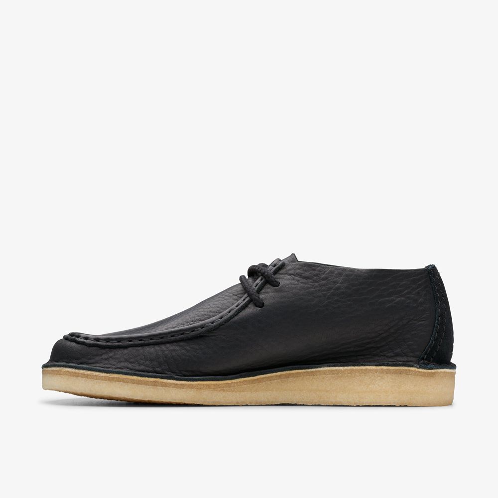 Black Clarks Men's Desert Nomad Loafers | 751RBCYVU